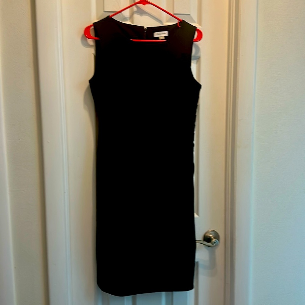 Calvin Klein black, pleaded design, dress size 8